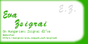 eva zsigrai business card